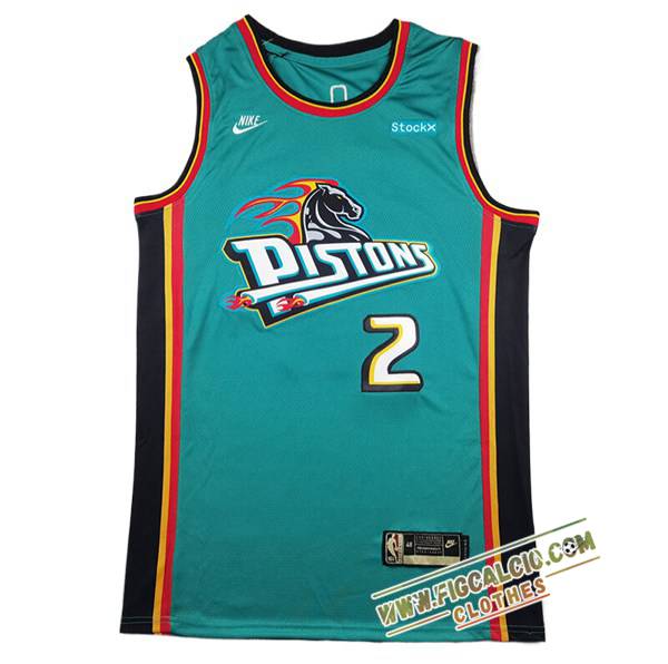 Maglia Detroit Pistons (CUNNINGHAM #2) 2025/26 Verde/Nero