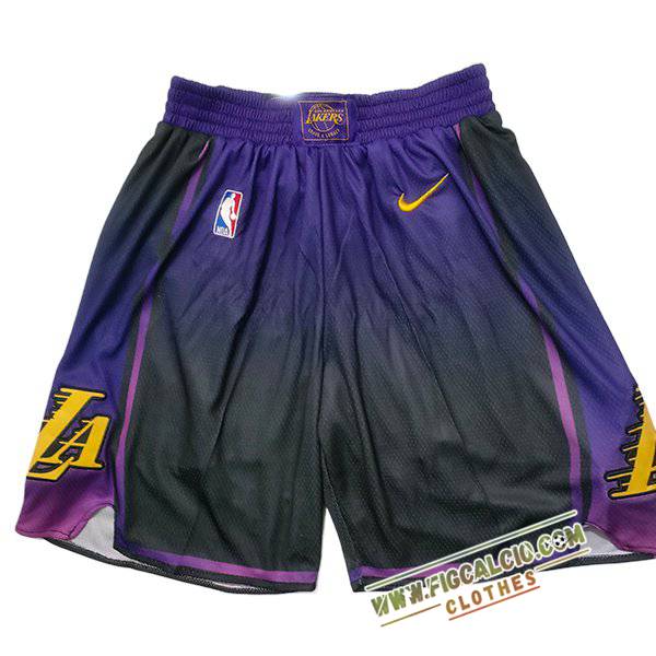 Pantaloncini NBA Los Angeles Lakers 2025/26 viola/Nero