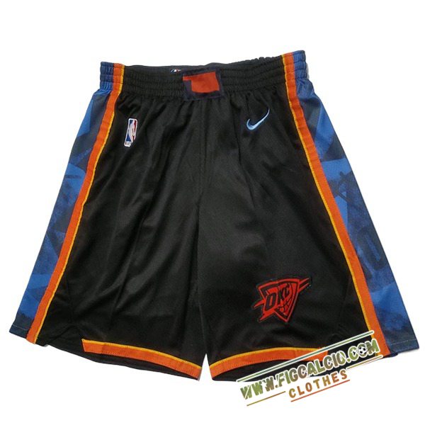 Pantaloncini NBA Oklahoma City Thunder 2025/26 Nero/Blu/Arancia