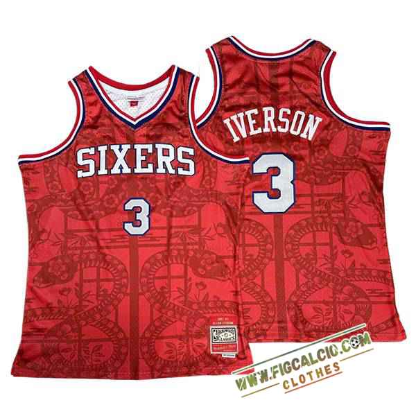 Maglia Philadelphia 76ers (IVERSON #3) 2025/26 Rosso