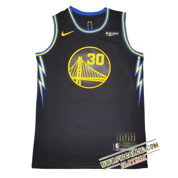 Maglia Golden State Warriors (CURRY #30) 2025/26 Nero/Giallo