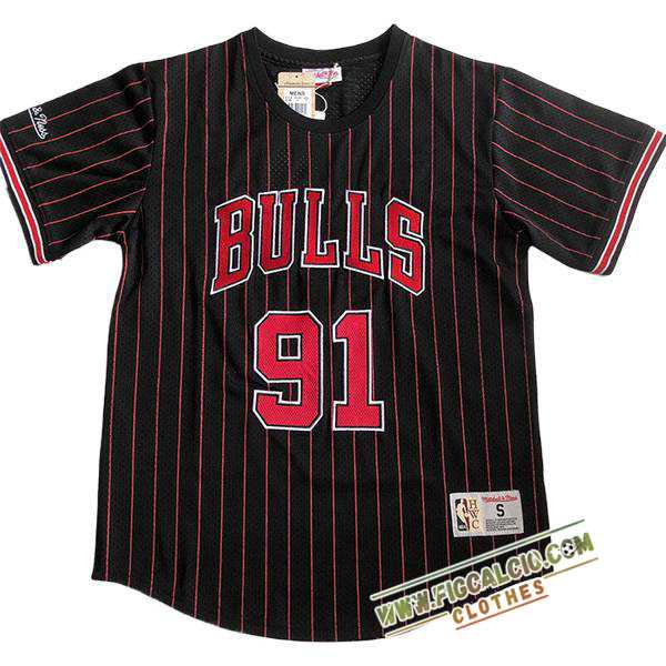 Maglia Chicago Bulls (RODMAN #91) 2025/26 Nero/Rosso