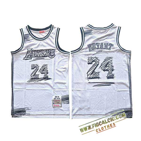Maglia Los Angeles Lakers (BRYANT #24) 2025/26 Bianco/Nero