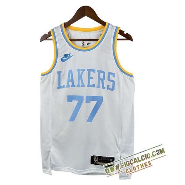 Maglia Los Angeles Lakers (DONCIC #77) 2025/26 Bianco/Blu