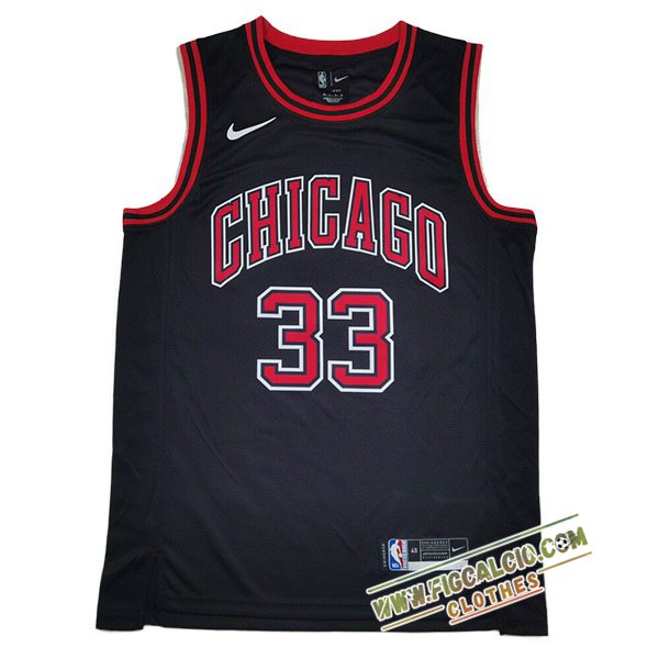 Maglia Chicago Bulls (PIPPEN #33) 2025/26 Nero/Rosso