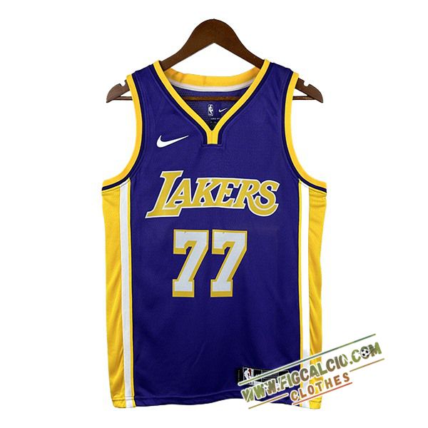 Maglia Los Angeles Lakers (DONCIC #77) 2025/26 viola/Giallo/Bianco