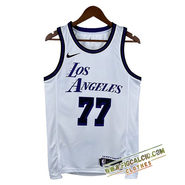 Maglia Los Angeles Lakers (DONCIC #77) 2025/26 Bianco/Nero