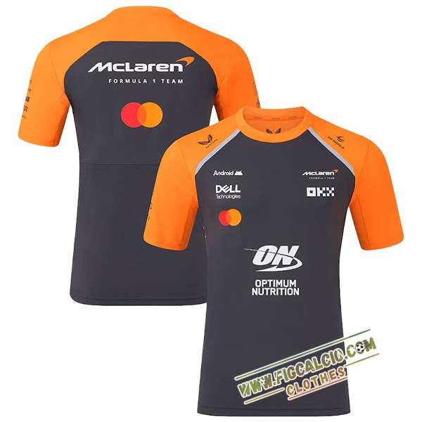 T-Shirt McLaren F1 Team Nero/Arancia 2025