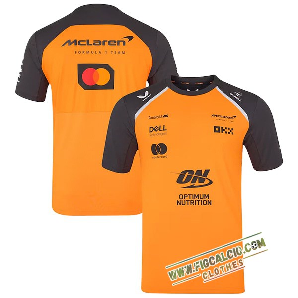 T-Shirt McLaren F1 Team Arancia/Nero 2025