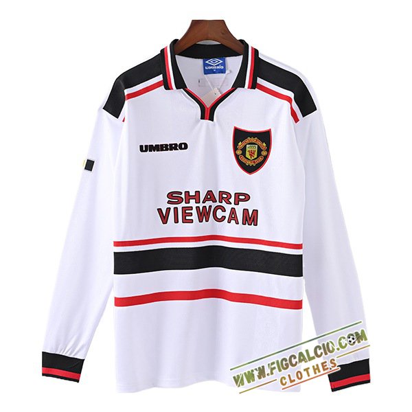 Maglie Calcio Manchester United Retro Seconda Manica Lungas 1998/1999