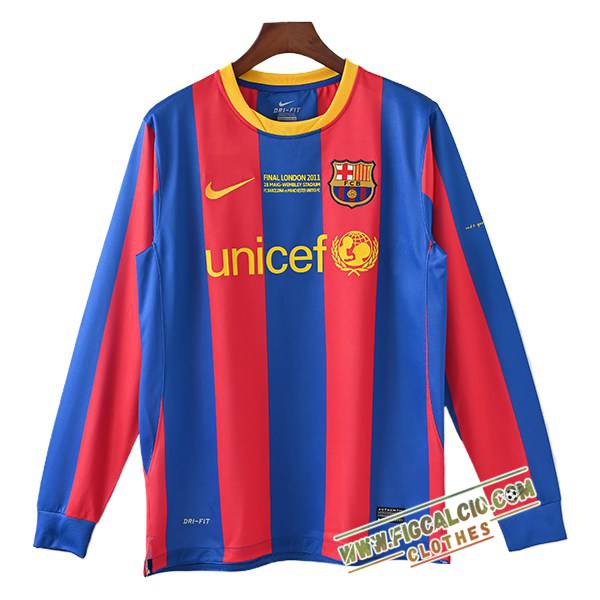 Maglie Calcio FC Barcellona Retro Prima Manica Lungas 2010/2011