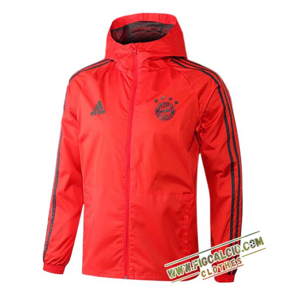 Giacca A Vento Bayern Monaco Rosso/Nero 2025/2026
