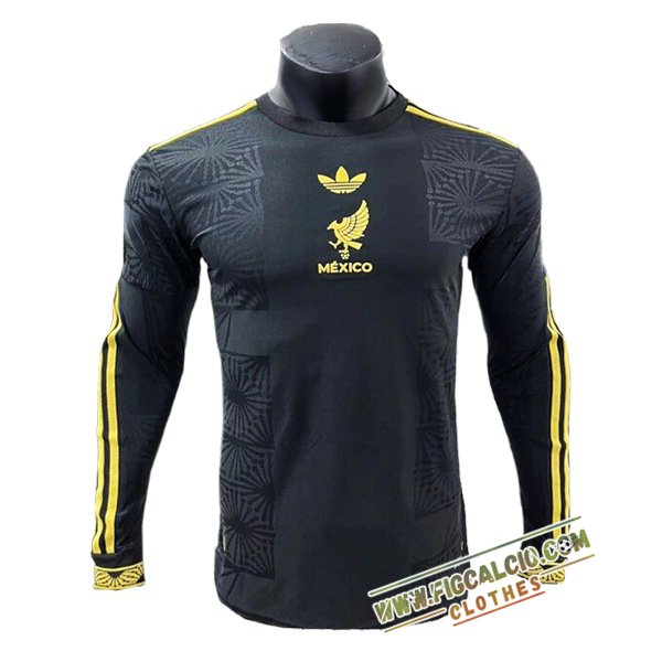 Maglia Nazionale Messico Gold Cup Edition Manica Lungas Nero 2025/2026