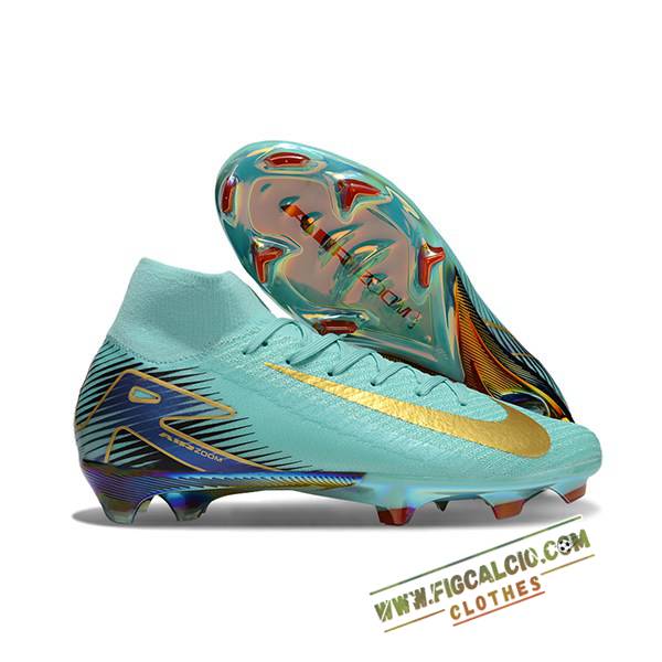 Nike Scarpe Da Calcio Air Zoom Mercurial Superfly IIX Elite FG Verde/Blu/Giallo