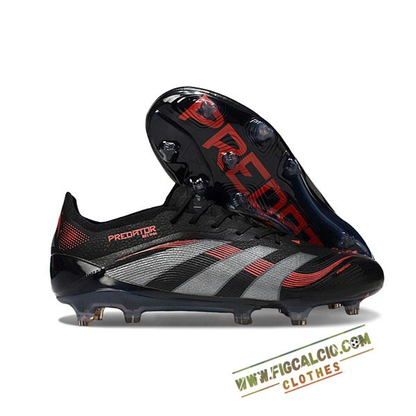 Adidas Scarpe Da Calcio 25 Predator Elite FG Nero/Grigio/Rosso