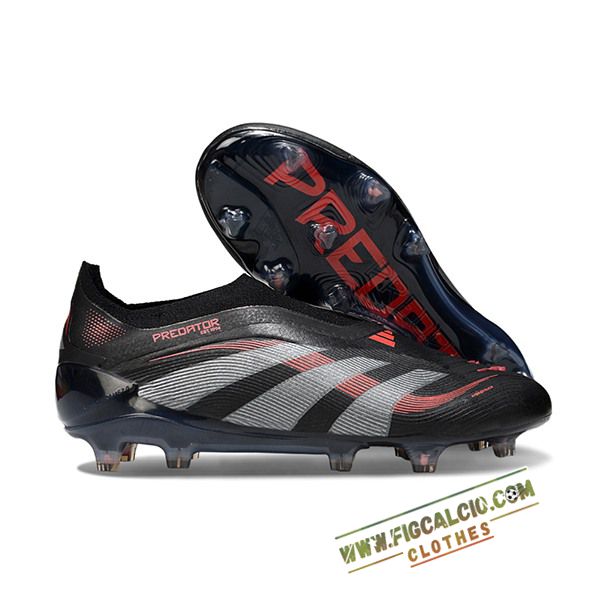 Adidas Scarpe Da Calcio 25 Predator Elite LL FG Nero/Grigio/Rosso