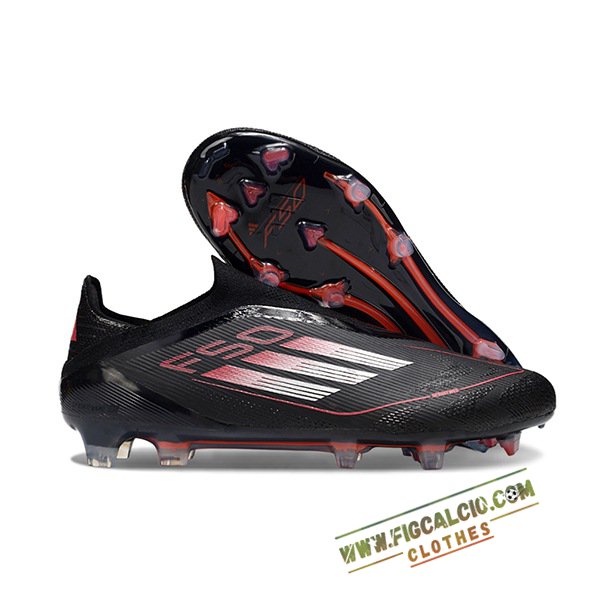 Adidas Scarpe Da Calcio F50 Elite Laceless FG Nero/Rosso/Bianco