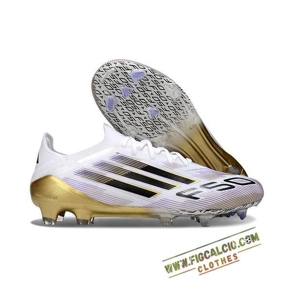 Adidas Scarpe Da Calcio F50 Elite FG Bianco/Nero/Giallo -02
