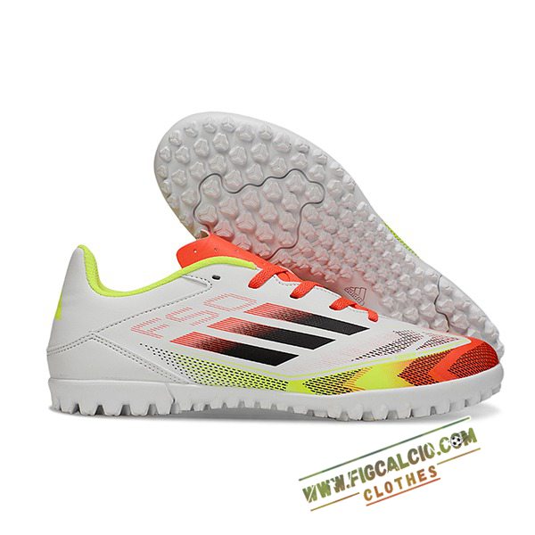 Adidas Scarpe Da Calcio F50 CLUB TF Bianco/Arancia/Giallo