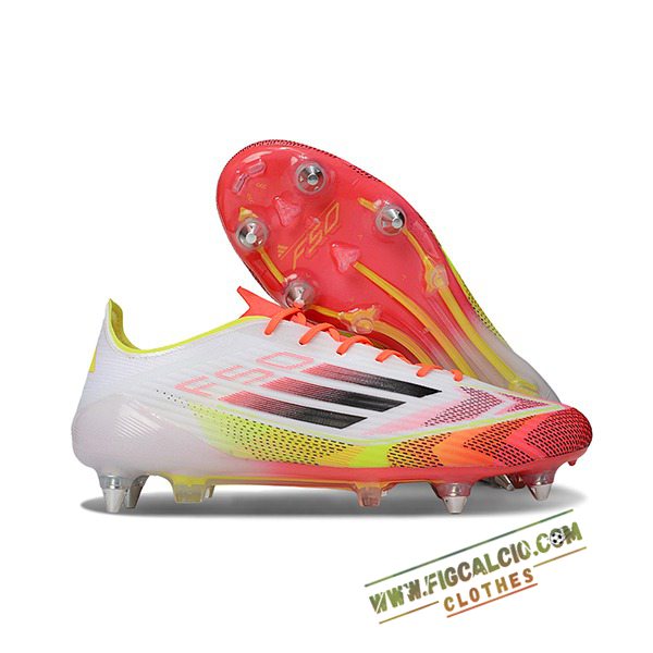Adidas Scarpe Da Calcio F50 ELITE SG Bianco/Arancia/Giallo