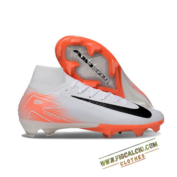 Nike Scarpe Da Calcio Air Zoom Mercurial Superfly IIX Elite FG Bianco/Arancia/Nero