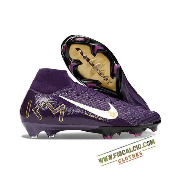 Nike Scarpe Da Calcio Air Zoom Mercurial Superfly IIX Elite KM FG viola/Bianco