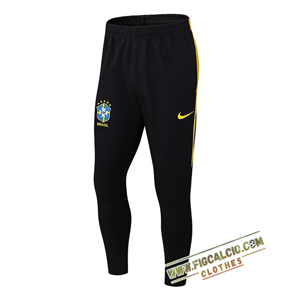 Pantaloni Da Allenamento Brasile Nero/Giallo 2025/2026