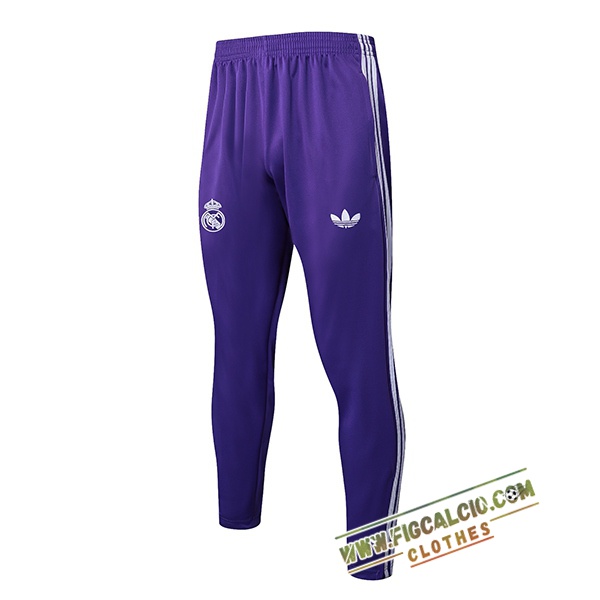 Pantaloni Da Allenamento Real Madrid viola/Bianco 2025/2026