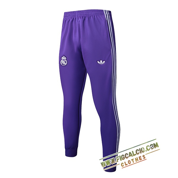 Pantaloni Da Allenamento Real Madrid viola/Bianco 2025/2026