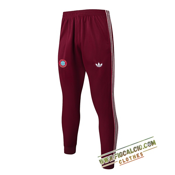 Pantaloni Da Allenamento Bayern Monaco Rosso/Bianco 2025/2026