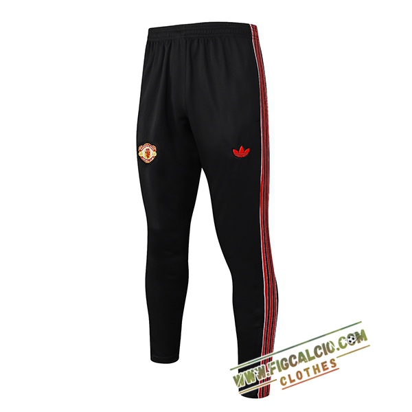 Pantaloni Da Allenamento Manchester United Nero/Rosso 2025/2026