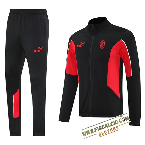 Insieme Tuta Calcio Giacca AC Milan Nero/Rosso 2025/2026