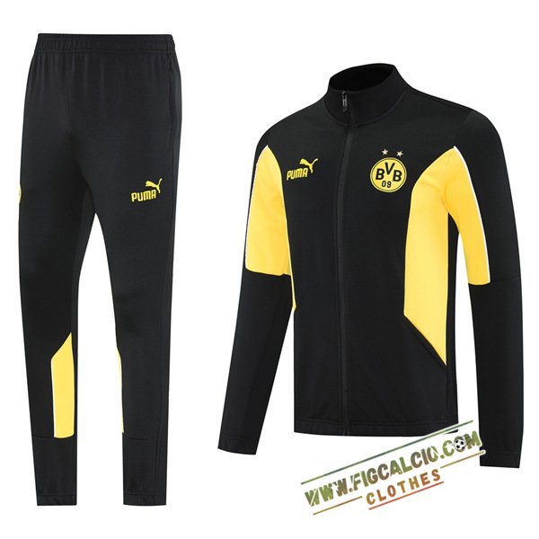 Insieme Tuta Calcio Giacca Dortmund Nero/Giallo 2025/2026