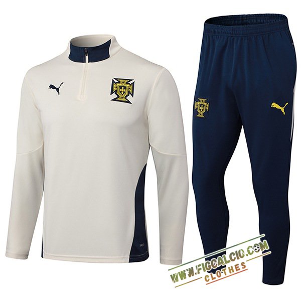 Insieme Tuta Calcio Portogallo Beige 2025/2026