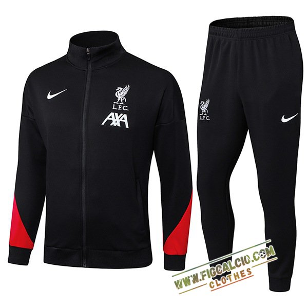 Insieme Tuta Calcio Giacca FC Liverpool Nero/Rosso 2025/2026