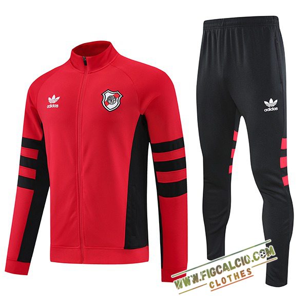 Insieme Tuta Calcio Giacca River Plate Rosso/Nero 2025/2026