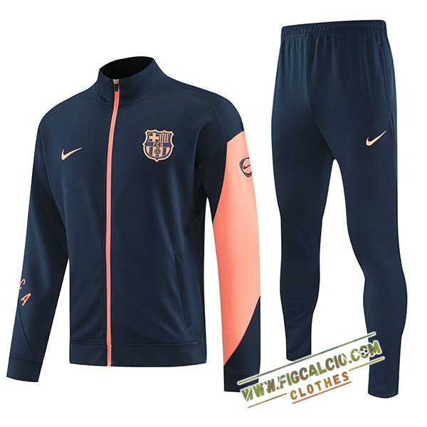 Insieme Tuta Calcio Giacca FC Barcellona Nero/Arancia 2025/2026