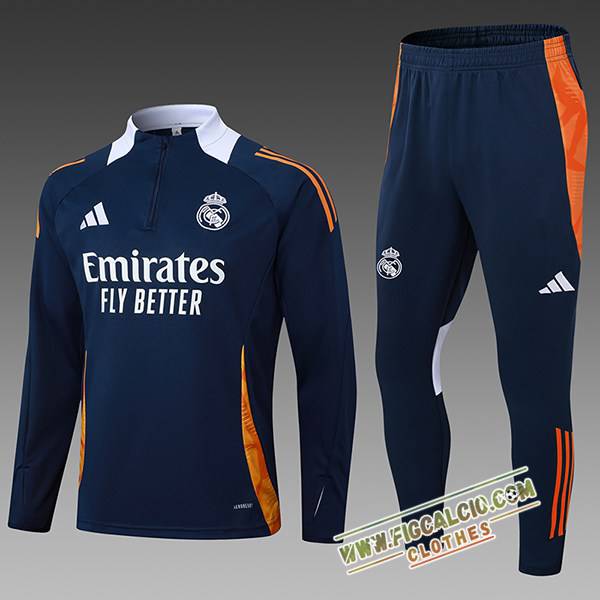 Insieme Tuta Calcio Real Madrid Bambino Blu Reale 2025/2026