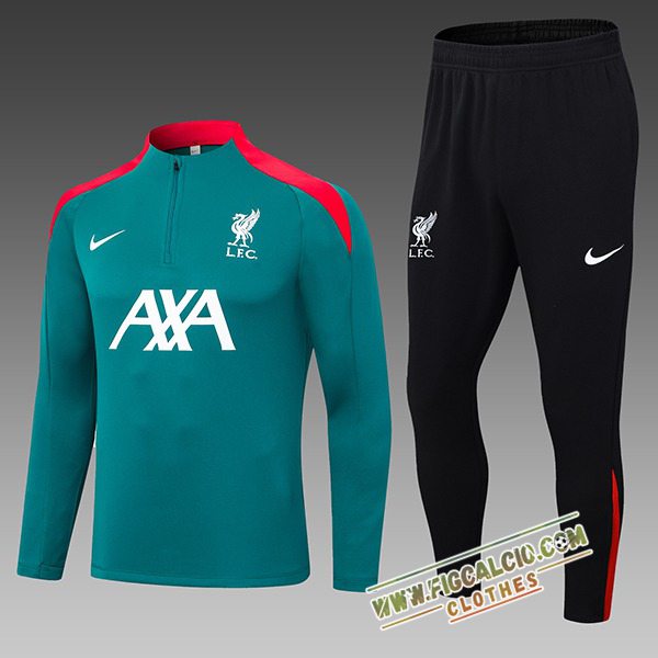 Insieme Tuta Calcio FC Liverpool Bambino Verde/Rosso 2025/2026