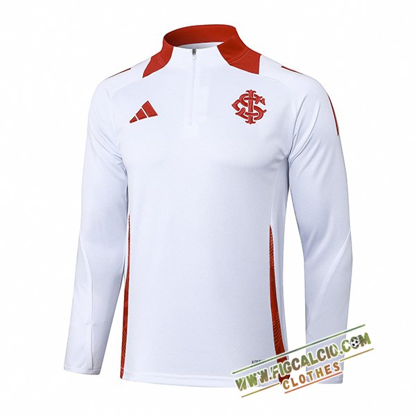 Felpa Allenamento SC Internacional Bianco/Rosso 2025/2026