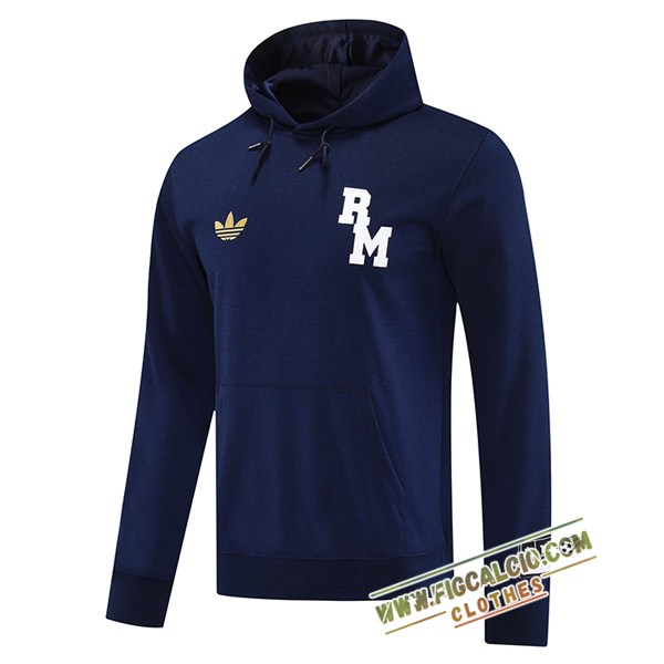 Felpa Allenamento Cappuccio Real Madrid Blu Reale 2025/2026