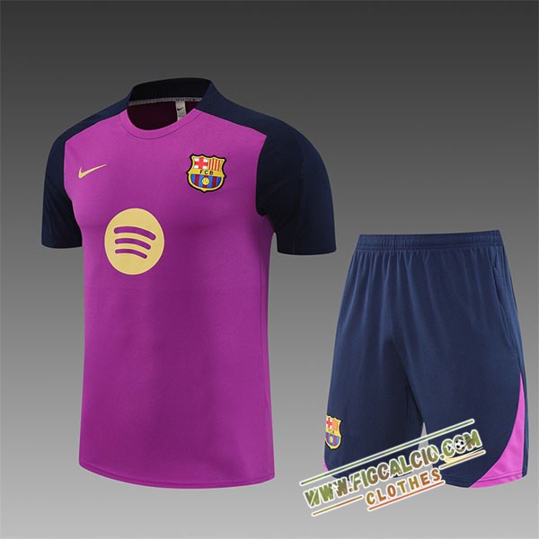 Kit Maglia Allenamento FC Barcellona Bambino viola 2025/2026