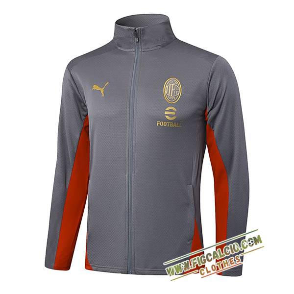 Giacca Calcio AC Milan Grigio/Rosso 2025/2026