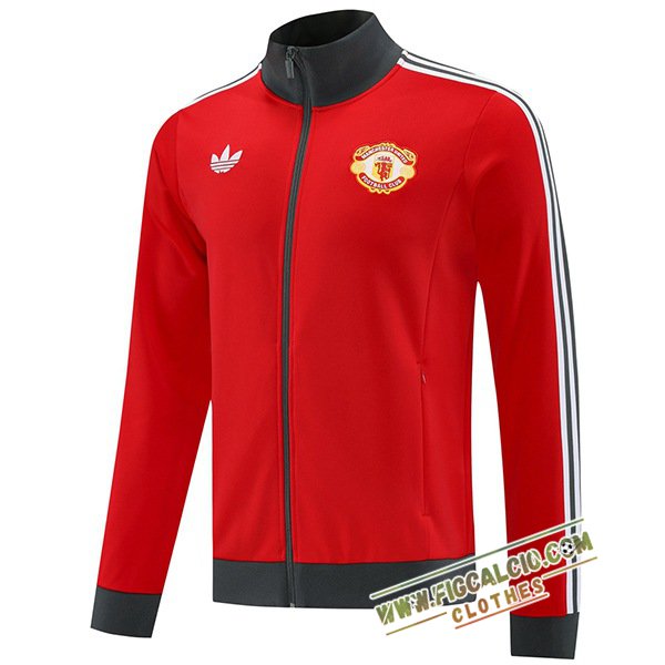 Giacca Calcio Manchester United Rosso/Grigio 2025/2026