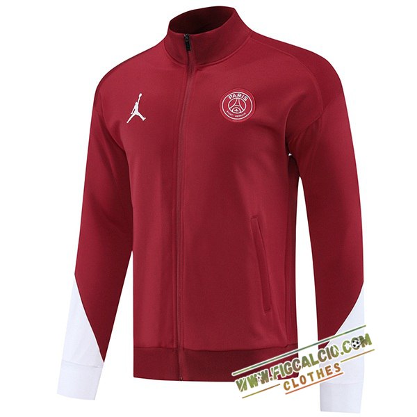 Giacca Calcio PSG Rosso/Bianco 2025/2026 -02