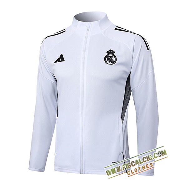Giacca Calcio Real Madrid Bianco/Grigio 2025/2026