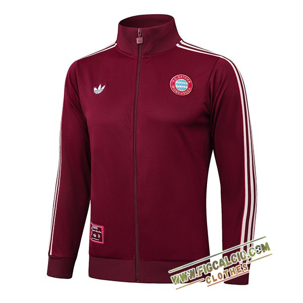 Giacca Calcio Bayern Monaco Rosso/Bianco 2025/2026