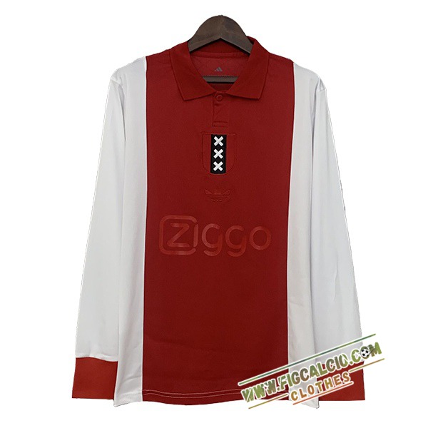 Maglie Calcio Ajax Commemorative Edition Manica Lungas Rosso/Bianco 2025/2026