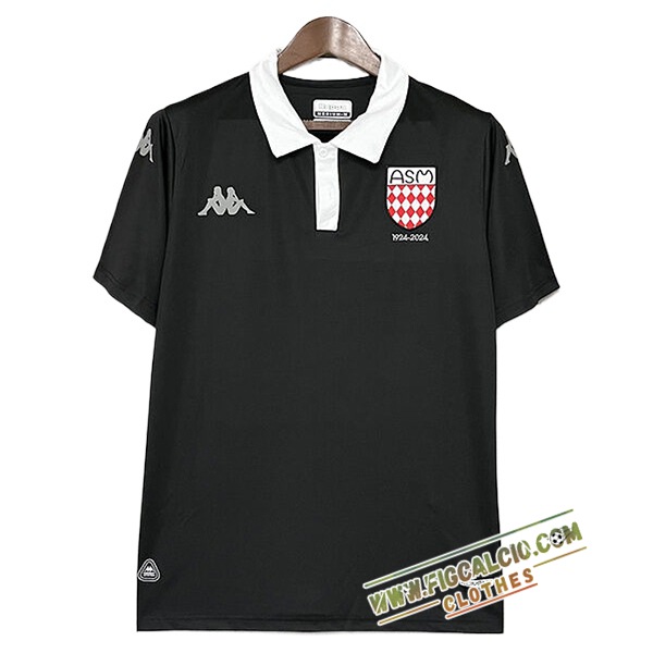 Nuova Maglie Calcio AS Monaco 100th Anniversary Nero 2025/2026