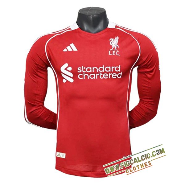 Maglie Calcio FC Liverpool Prima Manica Lungas 2025/2026